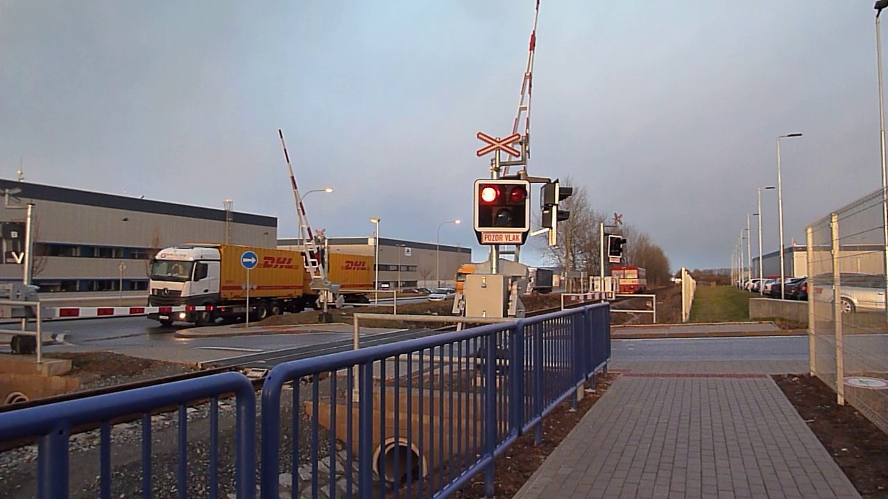 Železniční přejezd Dobrovíz-Amazon (AŽD 97) [LED pozitivka]