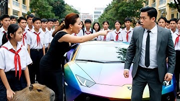 Capybara cứu cô bé khỏi kẻ xấu giả làm tài xế #capybara