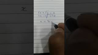 Solve System of Equations in 5 Seconds #shorts #class10 #short #shortsyoutube #ibps #youtubeshorts