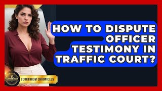 How To Dispute Officer Testimony In Traffic Court? - Courtroom Chronicles