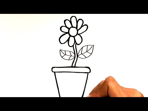 Video: Cara Menggambar Bunga Dalam Pot