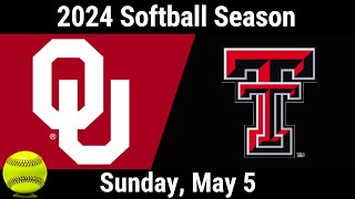 2024 May 5 - Softball - Oklahoma vs Oklahoma State (Game 3)