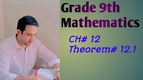 Any point on the right bisector of a line segment  is equidistant from end points of the segment.
