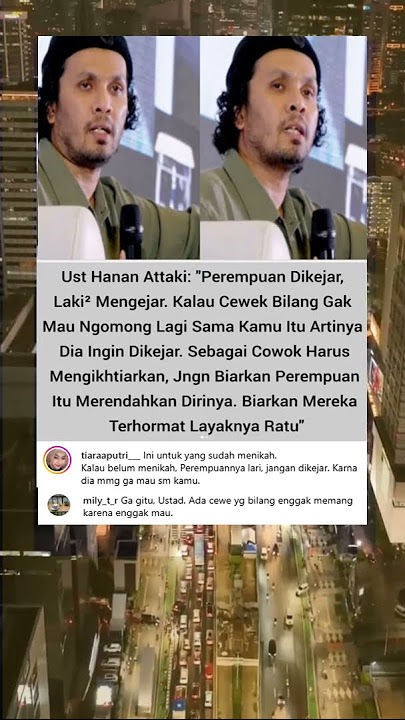 Ust. Hanan Attaki Ingatkan Tentang Cara Lelaki Memuliakan Perempuan  #masukberanda #viralshorts