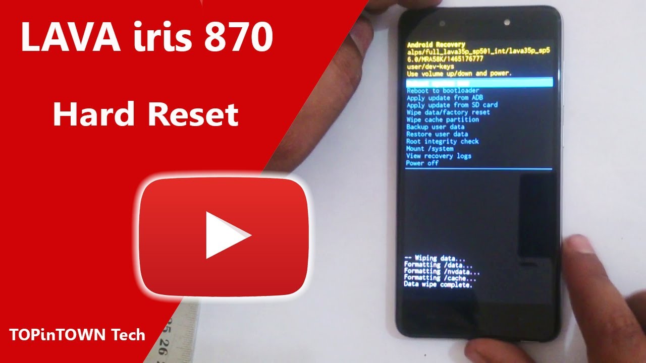 LAVA iris 870📱 Hard Reset by 📱TOPinTOWN Tech📱