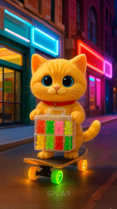 Cute Kitten’s Gummy Bear MISHAP! What Happened Next 😻🍬 #spla9