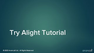 Try Alight Tutorial