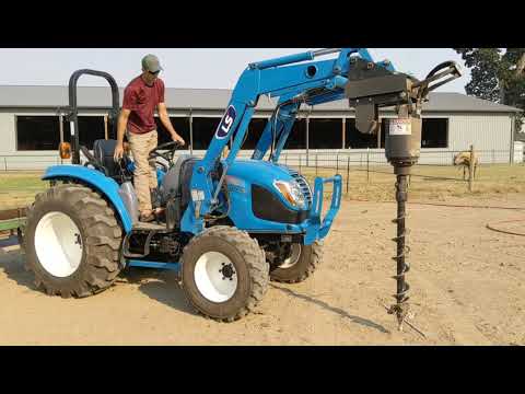 hydraulic post hole auger from Everything Attachments - YouTube