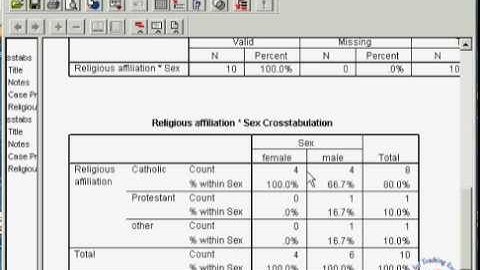 04 - Cross-tabulate Data in SPSS 11.5