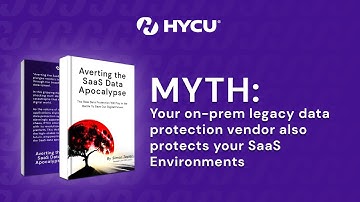 MYTH: Your on-prem legacy data protection vendor also protects your SaaS Environments