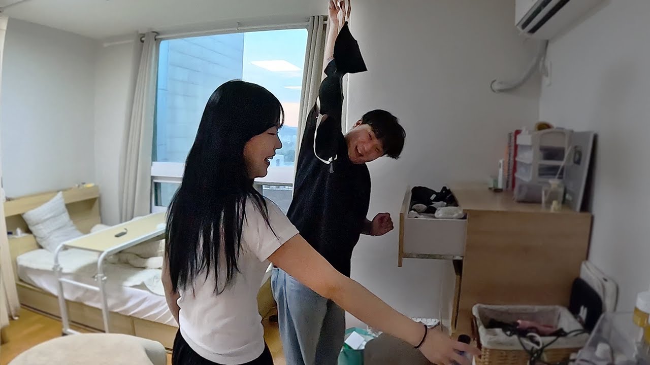 여동생 집 청소 해주기