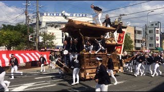 ใๅฒธๅ็ฐใ ใใใ็ฅญใ20170903 ่ฉฆ้จๆณใ ใใใใๆฉ No.5 (Japanease Danjiri in Kishiwada Osaka test run 2017/09/03)