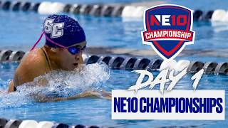 SCSU Swimming and Diving Highlights Day 1 of Northeast 10 Conference Championships