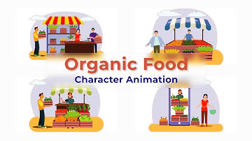 Flat Character Motion Graphic Animation | After Effects Templates | Organic Food Animation Pack