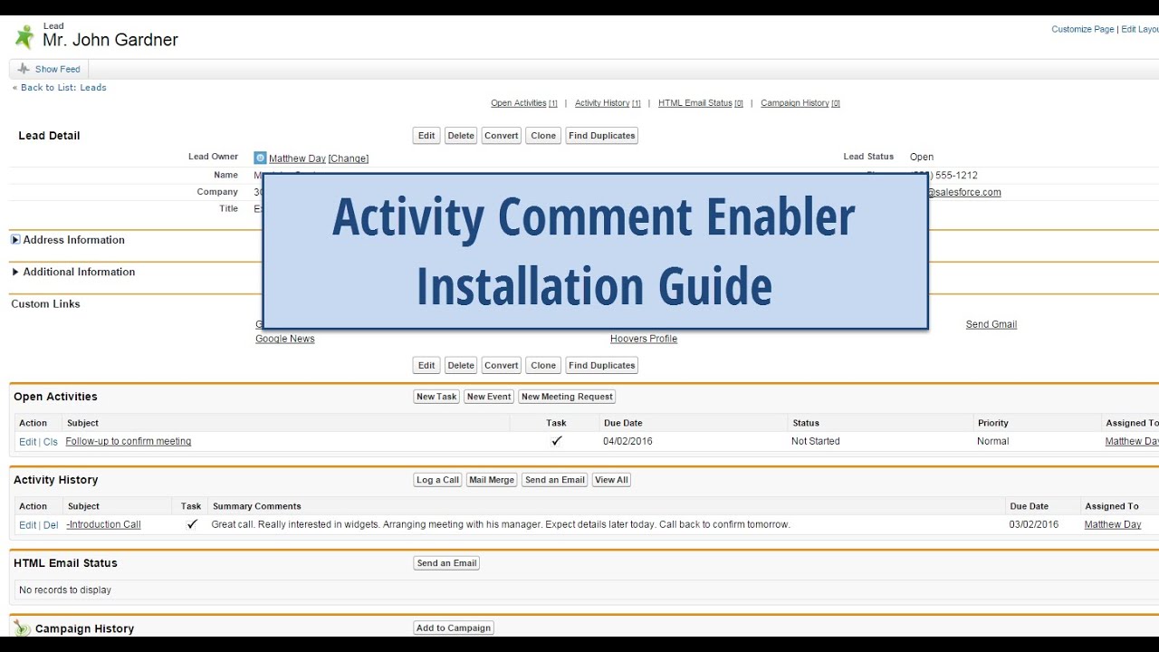 Activity Comments Enabler Installation Guide