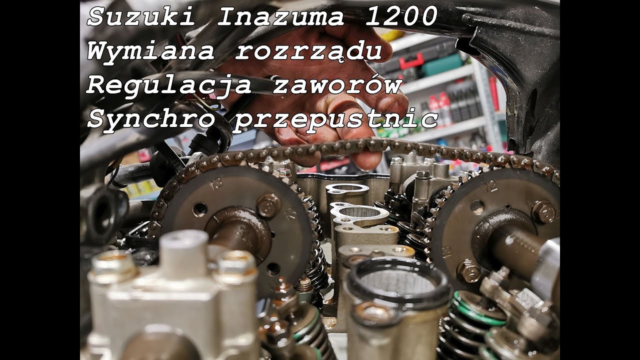 Suzuki Inazuma 1200, Wymiana Rozrządu, Regulacja Zaworów, Synchronizacja Przepustnic. Część Pierwsza - Youtube