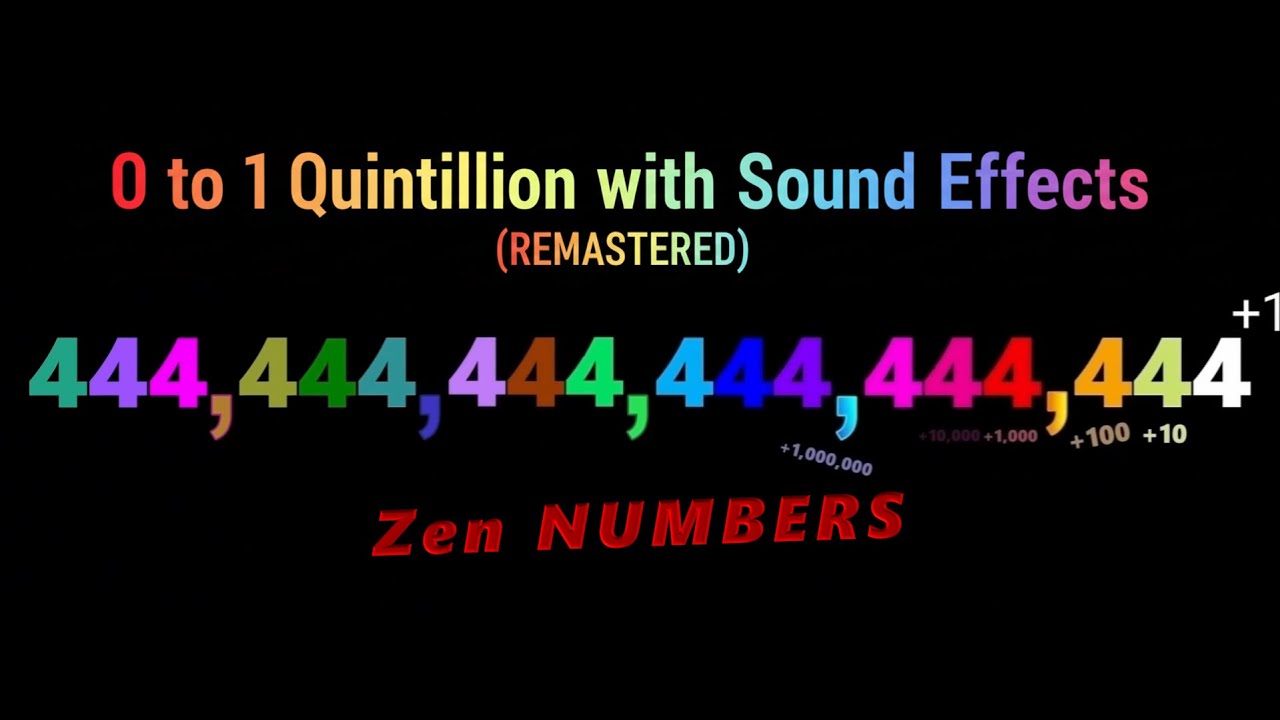 0 to 1 Quintillion with Sound Effects ( REMASTERED )