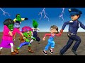 Nick Police Brave vs PoliceHulk Saves Tani in Zombie City - Scary Teacher 3D Funny Animation Story