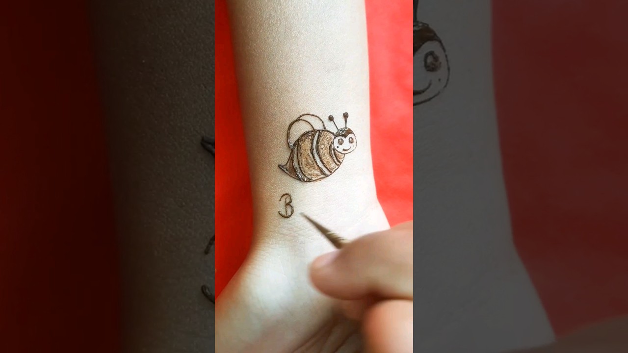 Cute Bumble Bee Tattoo Design