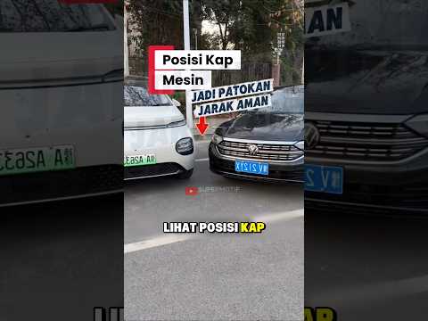 Tips Patokan Jarak Aman dengan Posisi Kap Mesin ๐#tipsmengemudi