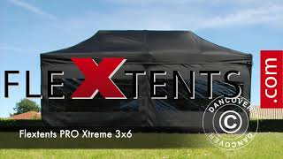 Pop up gazebo FleXtents Xtreme 3x6 m Black, incl. 6 sidewalls