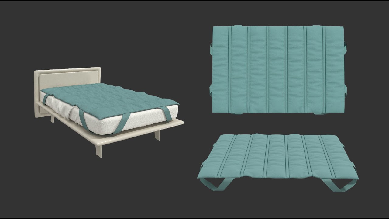 Marvelous Designer 9.5: Cover and Protectors - Double Stripe Stitched  Mattress Protector 