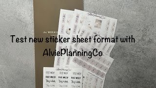 Test new sticker sheet format with AlviePlanningCo in Papertessdesigns Standard TN Notebook