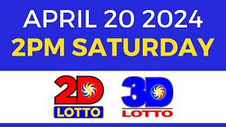 2pm Result Today April 20 2024 PCSO Lotto