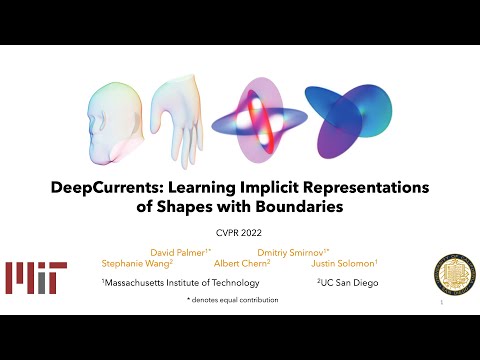 DeepCurrents: Learning Implicit Representations of Shapes with Boundaries (CVPR 2022)