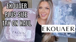 EKOUAER PAJAMA & LOUNGE SETS PLUS SIZE TRY ON HAUL | AMAZON CLOTHING HAUL | HOTMESS MOMMA VLOGS
