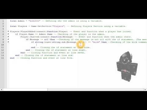 Roblox Tutorial Kick Script Hd Youtube - roblox kick tool script