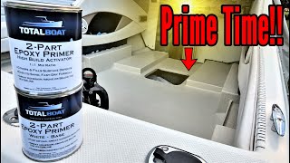 Total Boat 2Part Epoxy Primer Boat Floor Priming (Finally All One Color)