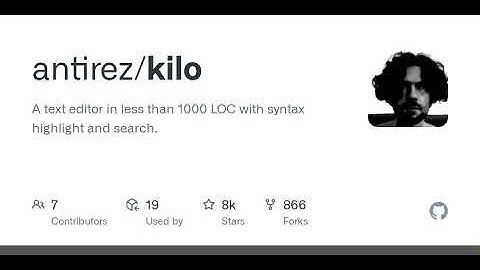 GitHub - antirez/kilo: A text editor in less than 1000 LOC with syntax highlight and search.