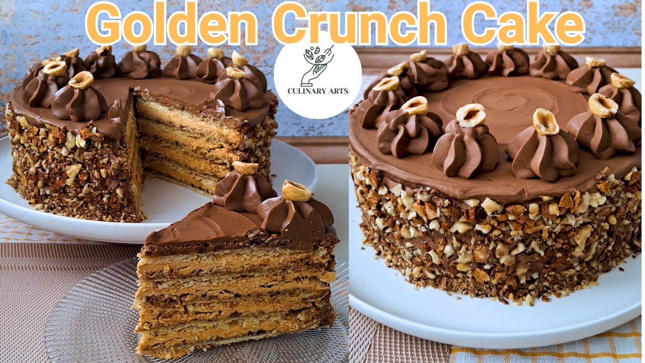 SHORTBREAD MERINGUE CAKE | Golden Crunch Cake