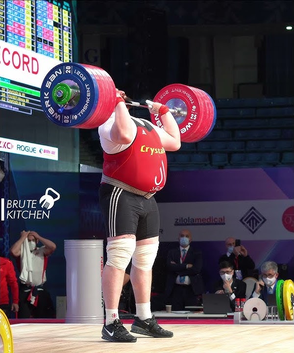 new world record Lasha Talakhadze clean and lerk 267 kg | 2021 World Weightlifting Championships