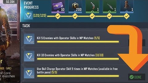 Call Of Duty Mobile Use Bull Charge Operator Skill 5 times in MP Matches Playlist Matches
