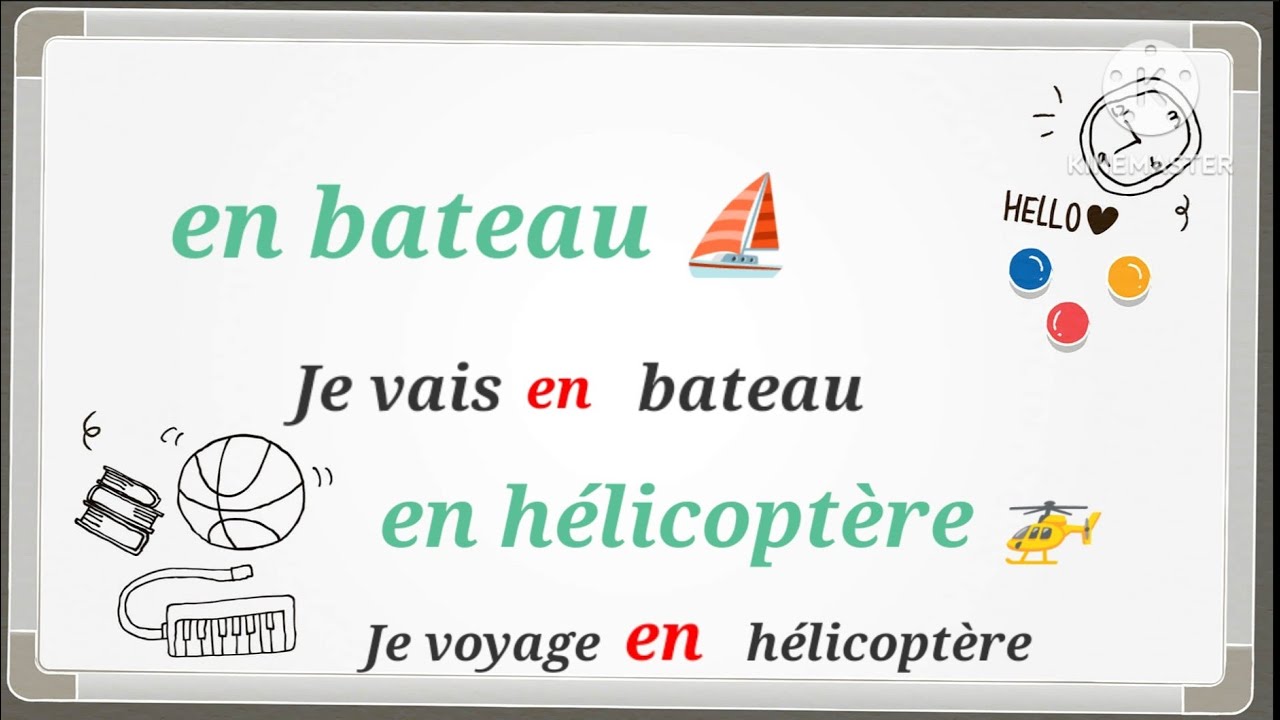 ما حروف الجر المستخدمه مع وسائل المواصلات؟🚌🚗🐎🚲 En et À في اللغه الفرنسيه