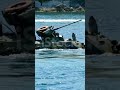 battle tank exercise in river