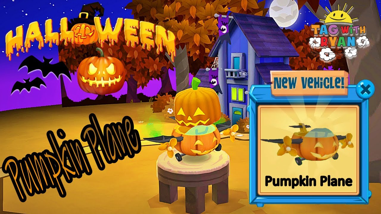 Tag with Ryan Halloween Update - Pumpkin Plane New Vehicle - Spooky All Characters Unlocked Gameplay