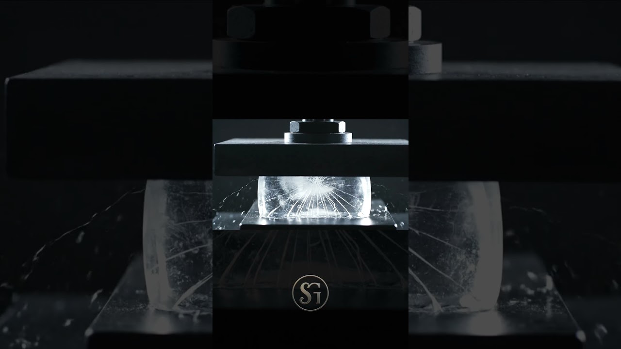 Ice Explosion Under Hydraulic Press | Relaxing ASMR Sounds