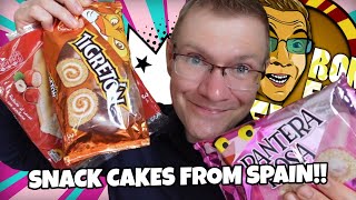 SNACK CAKES FROM SPAIN! PANTERA ROSA, TIGRETON, & BOLLYCAO!! TASTE AND REVIEW!!