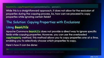 Ignoring Specific Fields When Copying Properties in Java: A Guide to org.apache.commons.beanutils