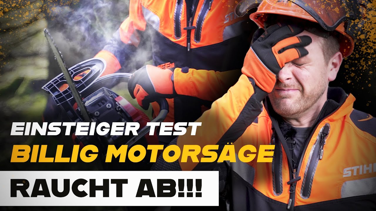 BIS ES QUALMT!!! - Einsteiger Motorsägen Test - STIHL vs. HUSQVARNA vs. SCHEPPACH (Billig Motorsäge)