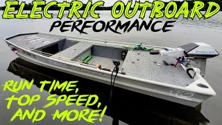 Electric Outboard Performance | Run Time | Top Speed Test