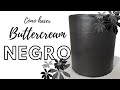 Cómo hacer buttercream NEGRO