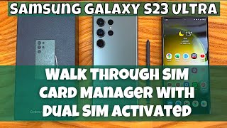 How to Walk Through SIM Card Manager With Dual SIM Activated on  Samsung Galaxy S23 Ultra screenshot 5