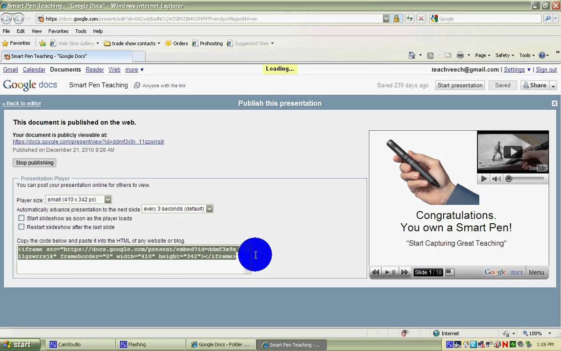 Google Docs - Publishing Your Powerpoint Shows - YouTube