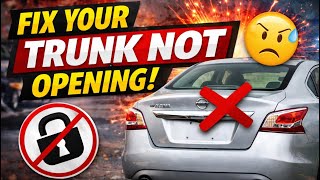 2013 Nissan Altima Trunk Not Opening