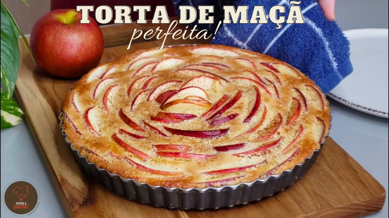 A famosa TORTA DE MAÇÃ das 4 colheres | simples e deliciosa!