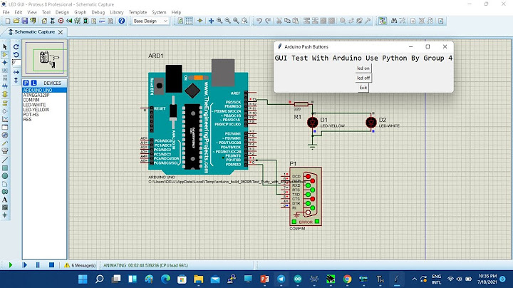 Control LED GUI By GUI Python using serial com with Arduino board